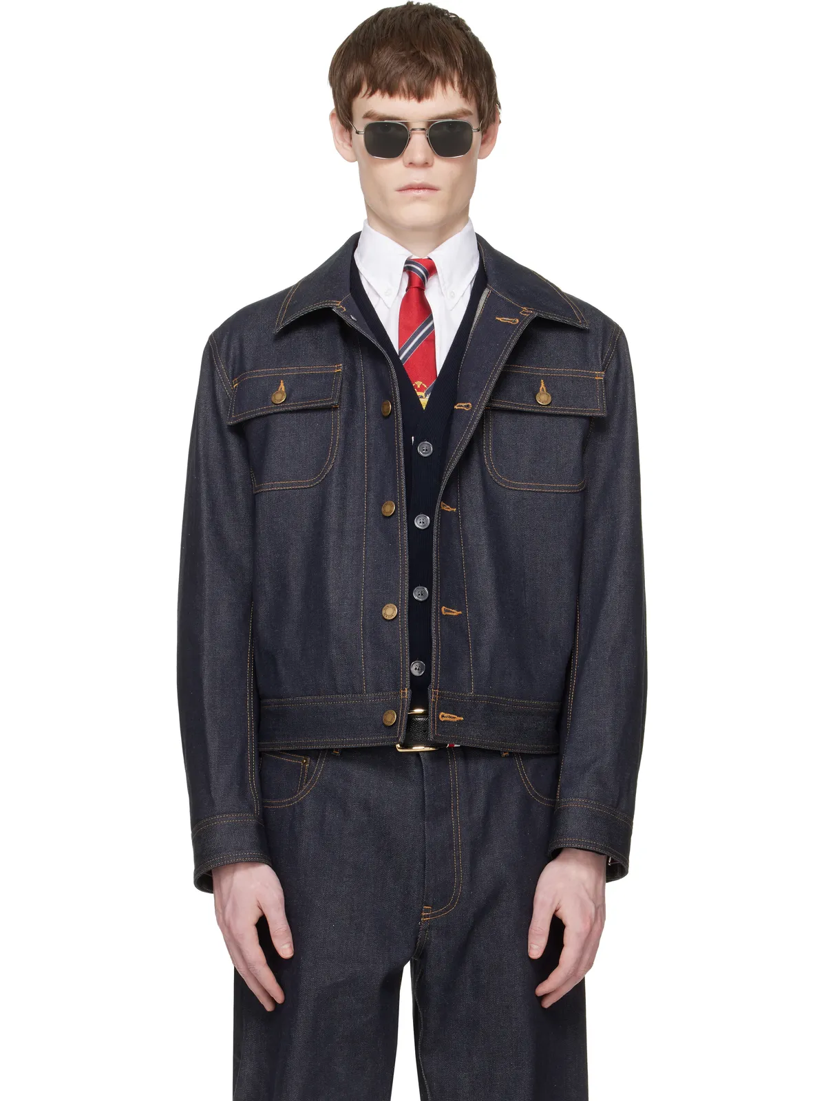 Thom Browne Backstrap セルビッジデニム ユーティリティジャケット - 画像1