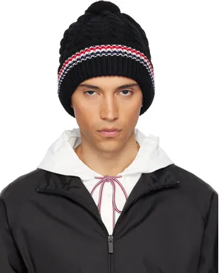 Thom Browne Cashmere Baby Cable Stitch ポンポン ビーニー - サムネイル1