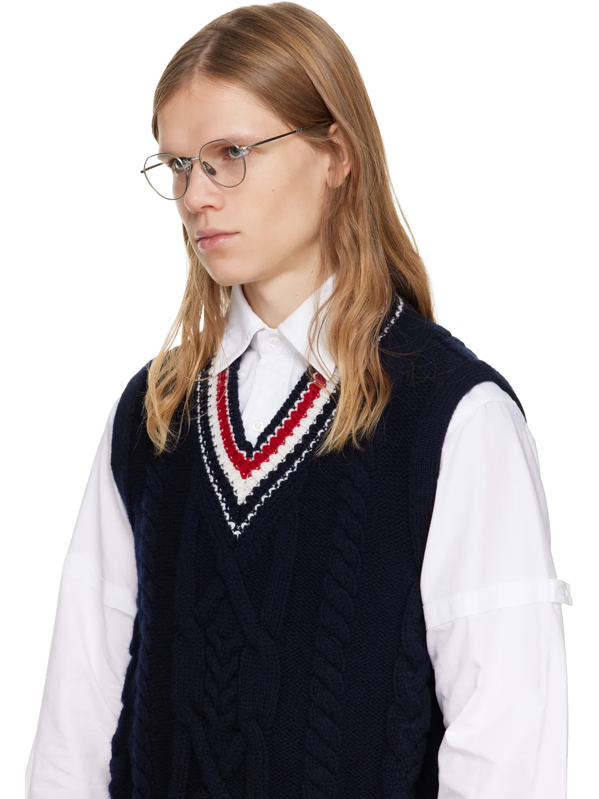 Thom Browne チタン ラウンドメガネ - 画像4