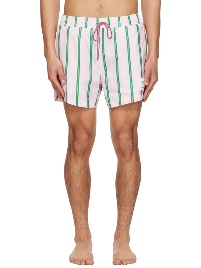 Thom Browne Thom Browne Drawcord Waist Stripe Print スイムショーツの商品画像