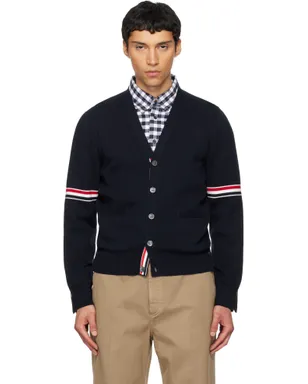 Thom Browne コットン ミラノリブ Vネックカーディガン - サムネイル1