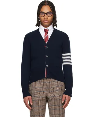 Thom Browne Classic 4-Bar カシミヤ Vネックカーディガン - サムネイル1