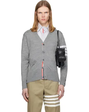 Thom Browne 4-Bar Classic メリノウール Vネックカーディガン - サムネイル1