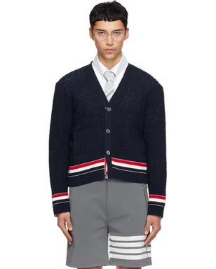 Thom Browne Float Ripple Stitch RWB カーディガン - サムネイル1