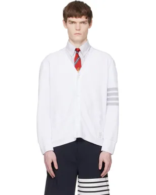 Thom Browne 4-Bar テクスチャード ピケ カーディガン - サムネイル1