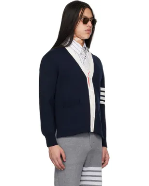 Thom Browne Crest Intarsia Jacquard 4-Bar Rugby Fit カーディガン - サムネイル2