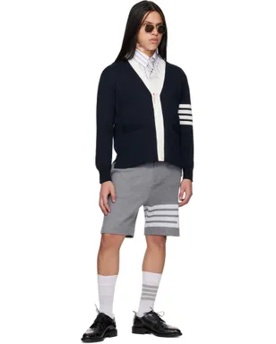 Thom Browne Crest Intarsia Jacquard 4-Bar Rugby Fit カーディガン - サムネイル4