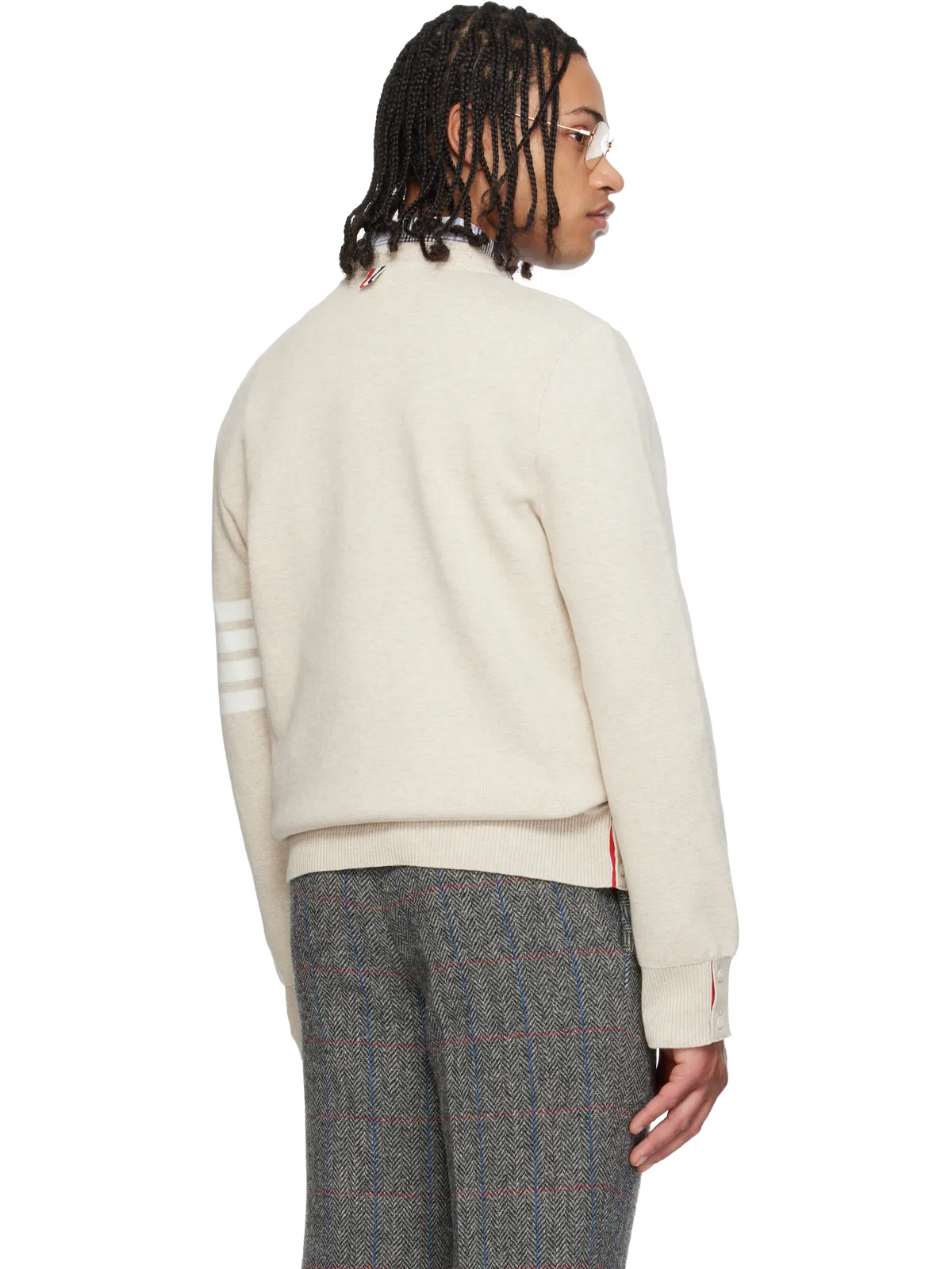 Thom Browne 4-Bar コットンクレープ ミラノリブ セーター - 画像3