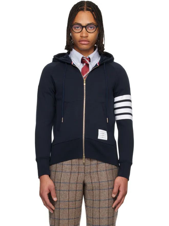 Thom Browne Thom Browne Classic Loopback 4-Bar フルジップ フーディの商品画像