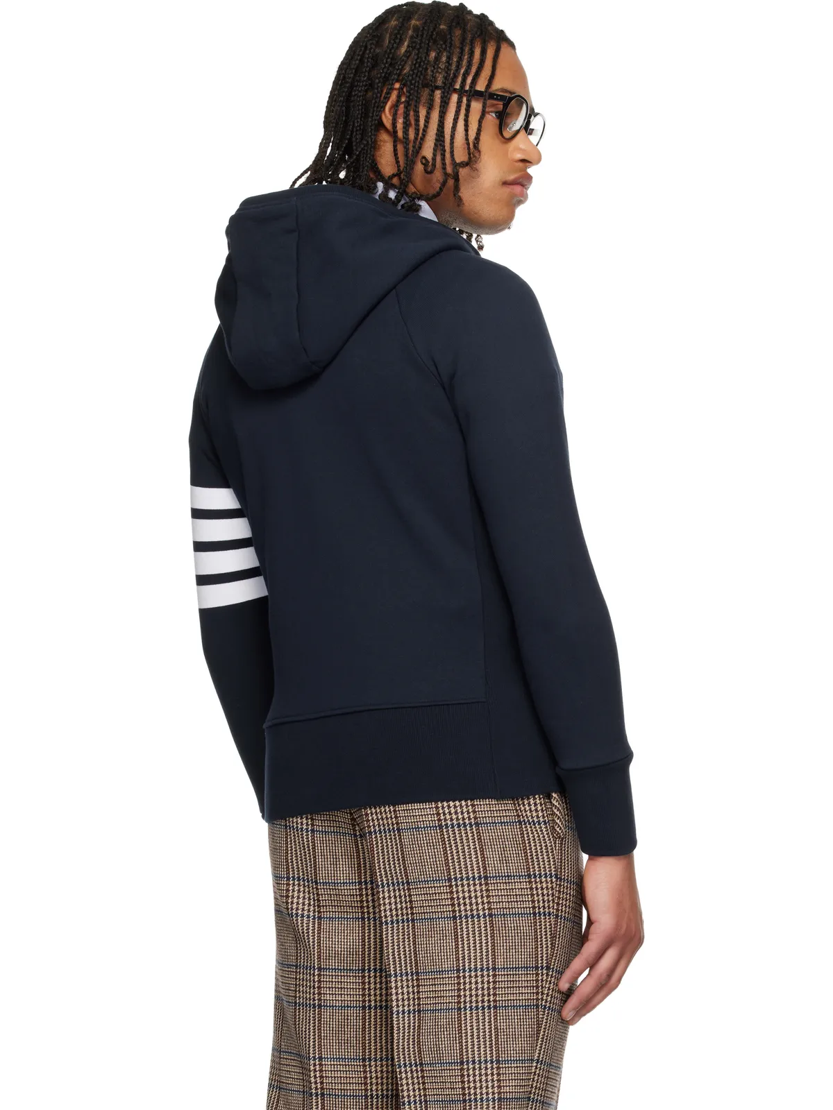 Thom Browne Classic Loopback 4-Bar フルジップ フーディ - 画像3