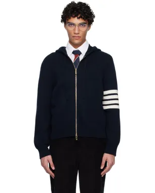 Thom Browne Intarsia 4-Bar ジップフーディ - サムネイル1