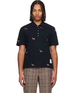 Thom Browne Horse Half Drop Embroidery 半袖ポロシャツ - サムネイル1