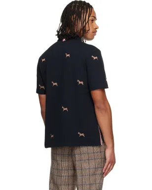 Thom Browne Horse Half Drop Embroidery 半袖ポロシャツ - サムネイル3
