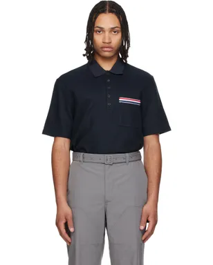 Thom Browne Short Sleeve Pocket Polo RWB Embroidery ポロシャツ - サムネイル1