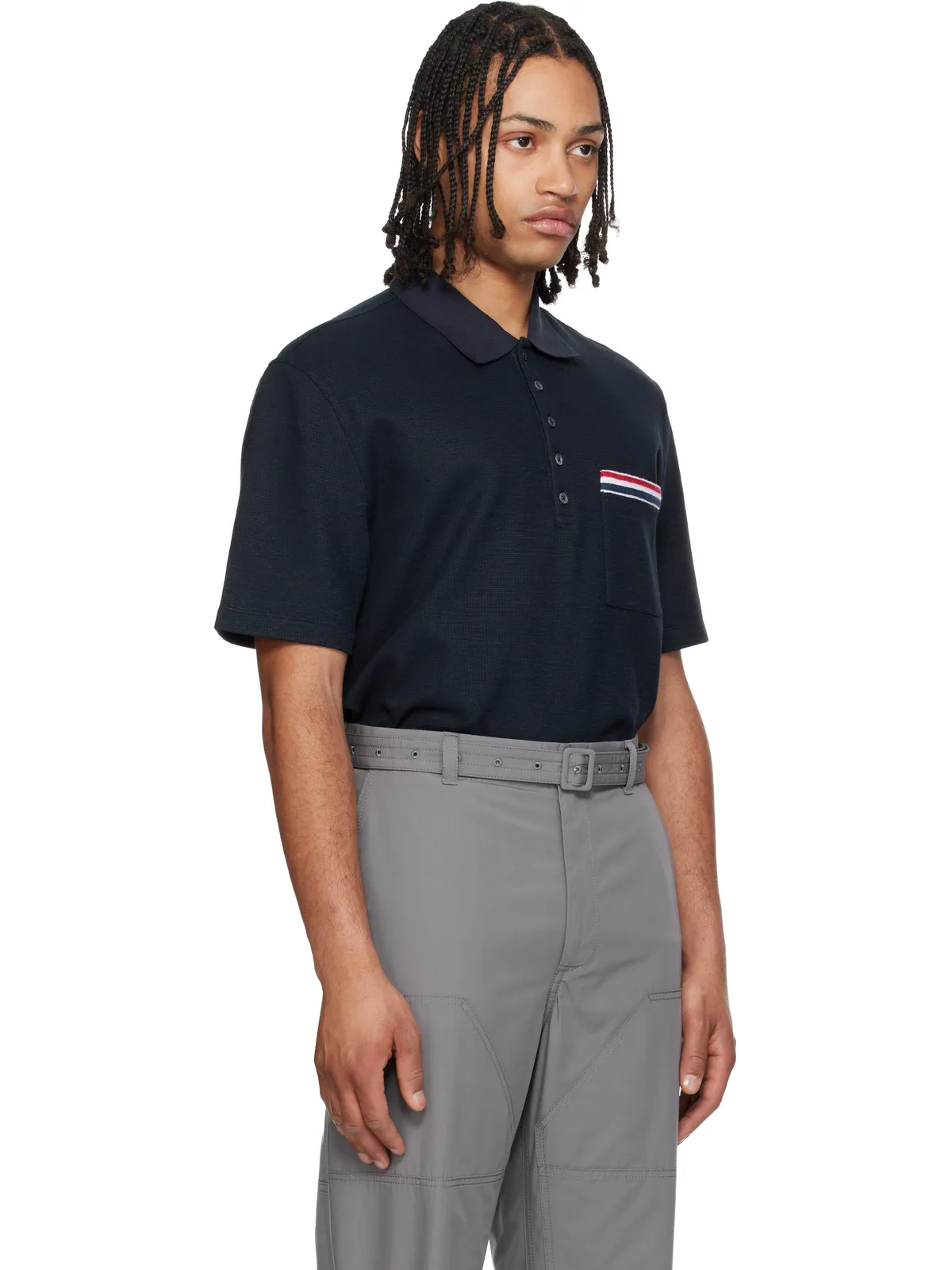 Thom Browne Short Sleeve Pocket Polo RWB Embroidery ポロシャツ - 画像2