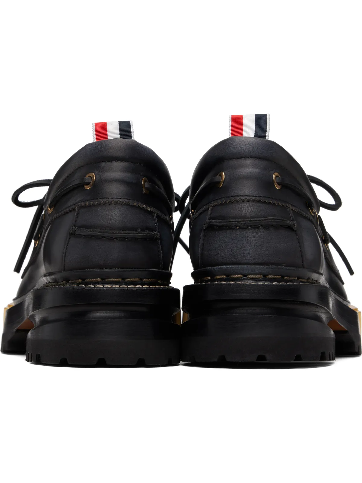 Thom Browne Distressed Calf Hiking デッキシューズ - 画像2
