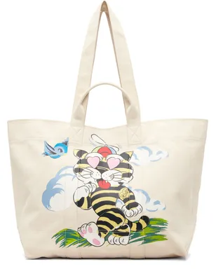 Kenzo ラージ Kenzo Paris 'KENZO Cartoon' トートバッグ - サムネイル1
