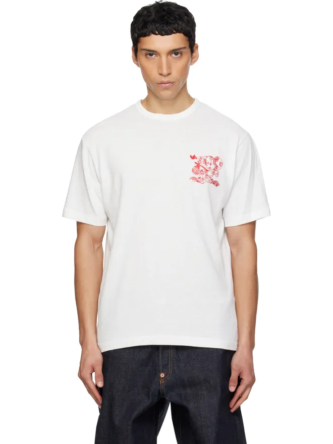 Kenzo Kenzo Kenzo Paris 'KENZO Cartoon' エンブロイダリー アウトライン Tシャツの商品画像