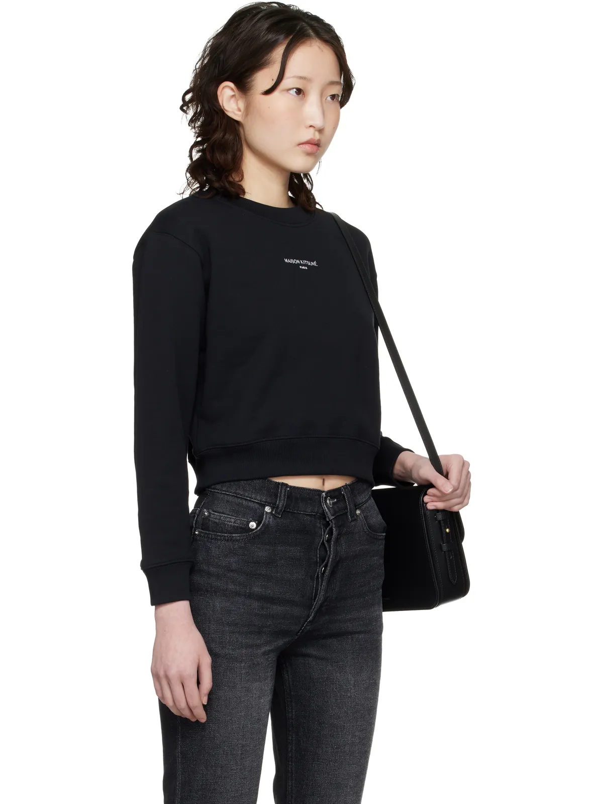 Maison Kitsuné 'Maison Kitsuné Paris' クロップド スウェットシャツ - 画像2