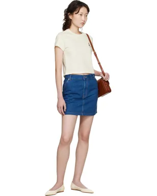 Maison Kitsuné ハイウエスト デニム ミニスカート - サムネイル4