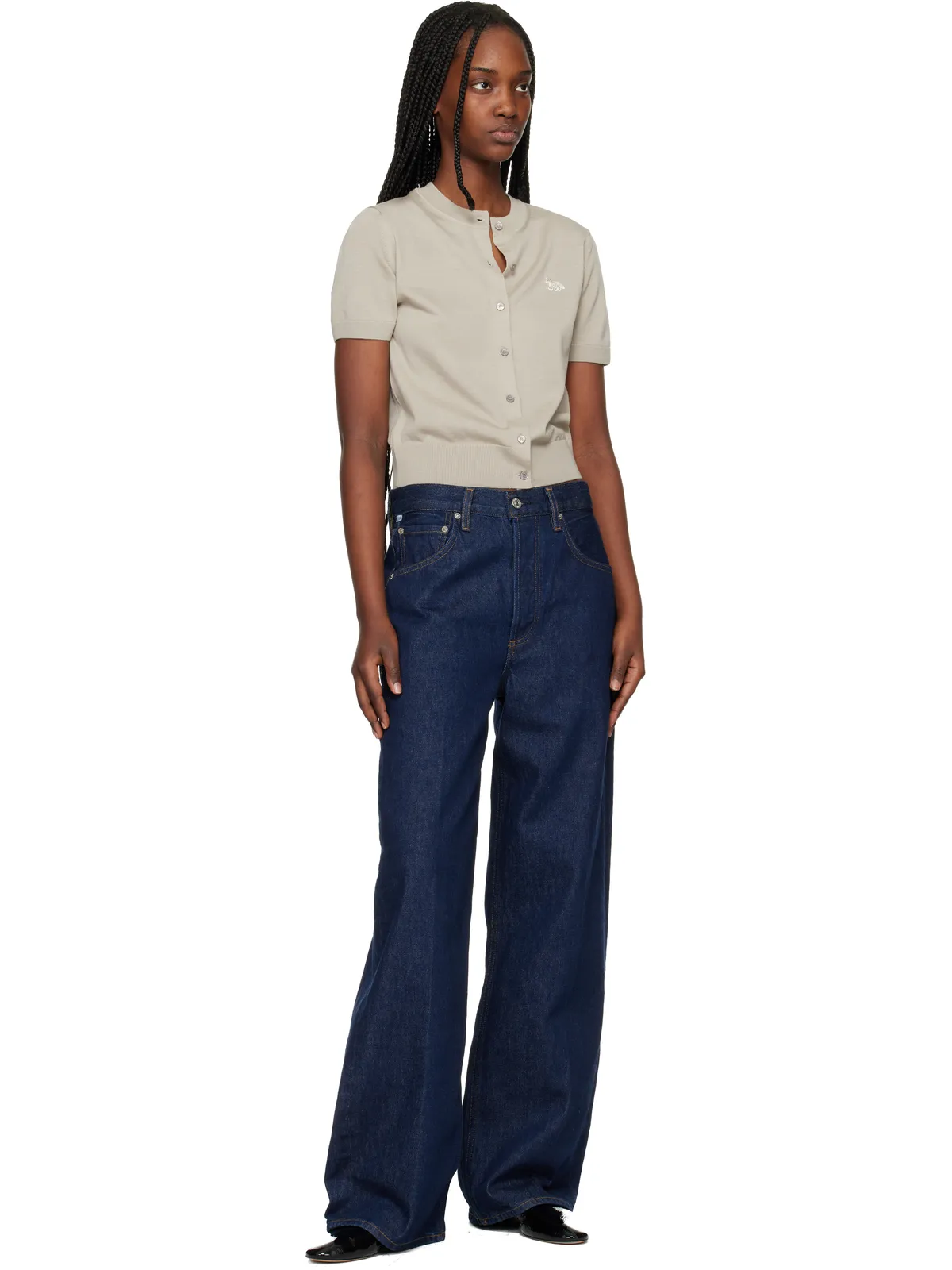 Maison Kitsuné Baby Fox Fine Merino 半袖カーディガン - 画像4