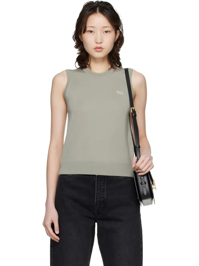 Maison Kitsuné Maison Kitsuné ベビーフォックス ファインメリノ ニットベストの商品画像