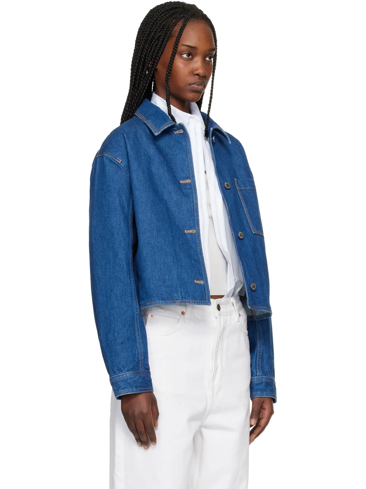 Maison Kitsuné クロップド デニムジャケット - 画像2