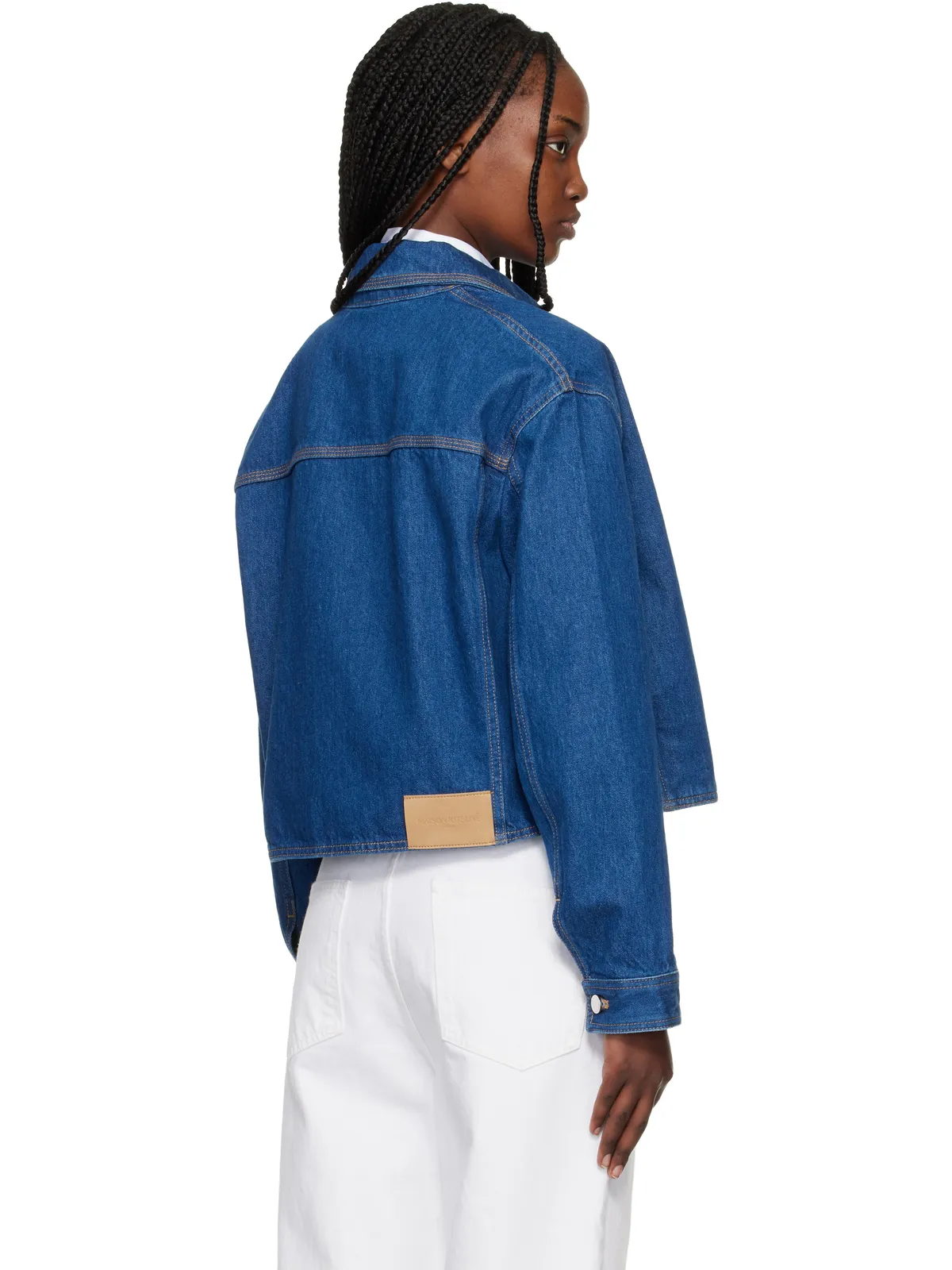 Maison Kitsuné クロップド デニムジャケット - 画像3