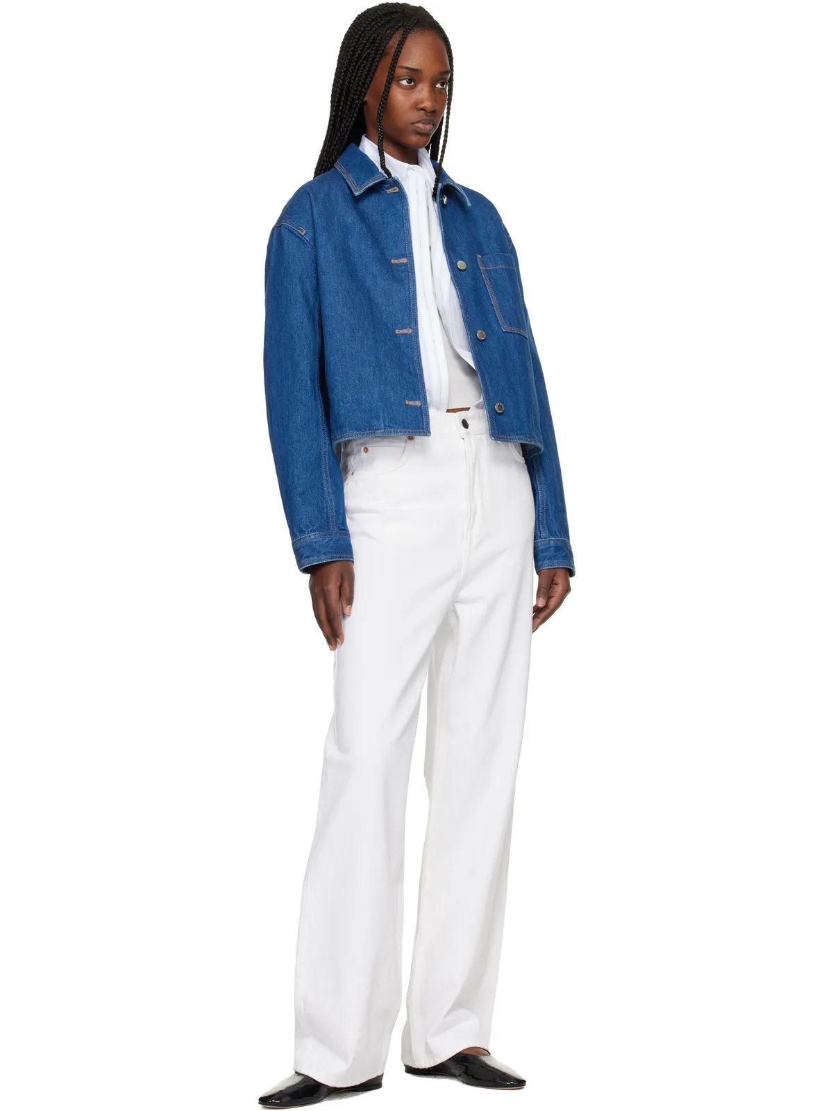 Maison Kitsuné クロップド デニムジャケット - 画像4