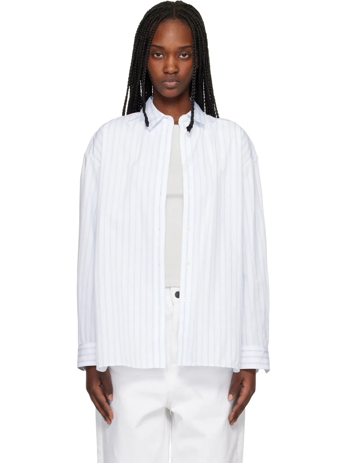 Maison Kitsuné ストライプ ボーイフレンドシャツ - 画像1