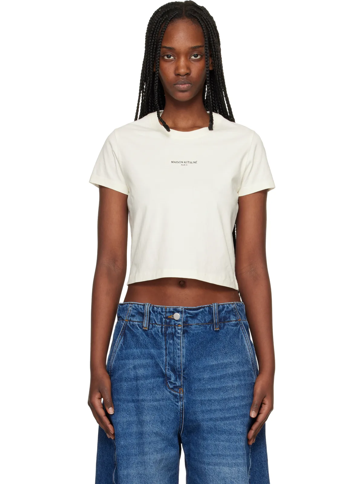 Maison Kitsuné 'Maison Kitsuné Paris' ベビーTシャツ - 画像1