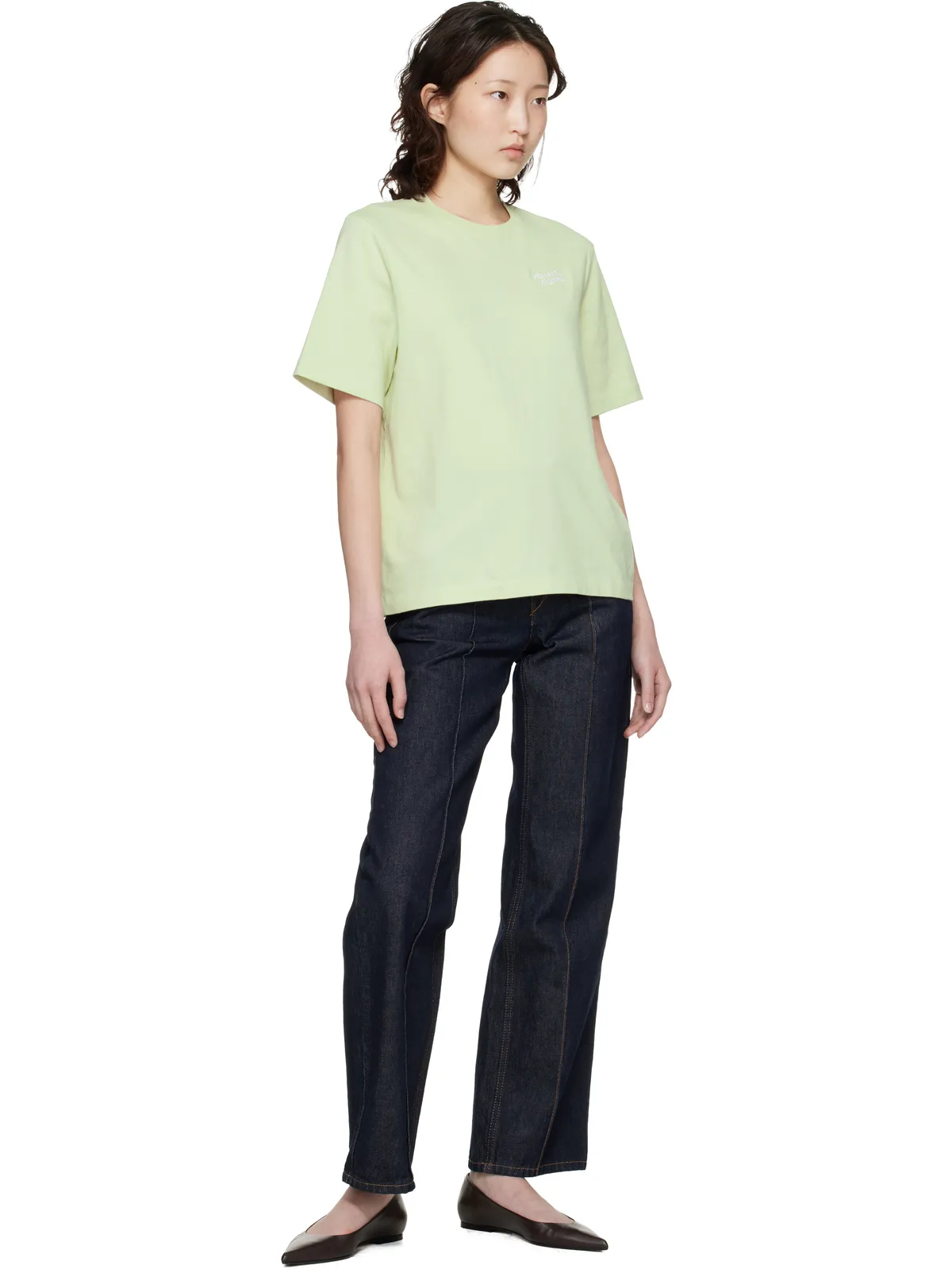 Maison Kitsuné 'Maison Kitsune' Handwriting コンフォート Tシャツ - 画像4