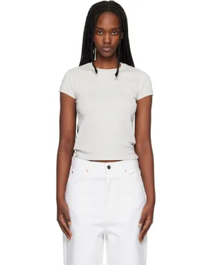 Maison Kitsuné コントラスト リブ フィット Tシャツ - サムネイル1