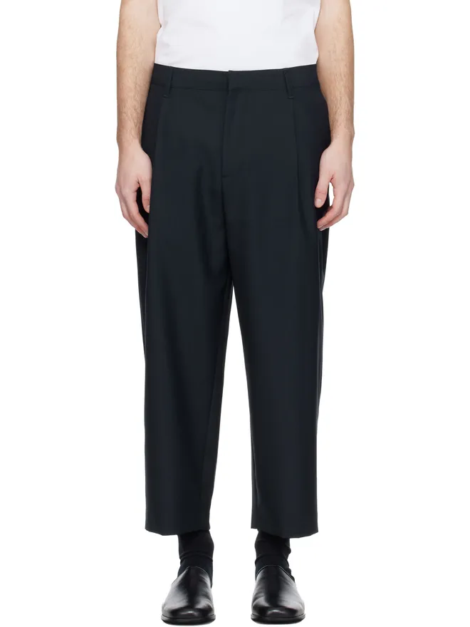Maison Kitsuné Maison Kitsuné クロップド タックパンツの商品画像