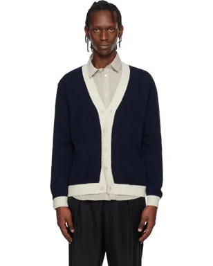Maison Kitsuné Contrasted コットン コンフォート カーディガン - サムネイル1