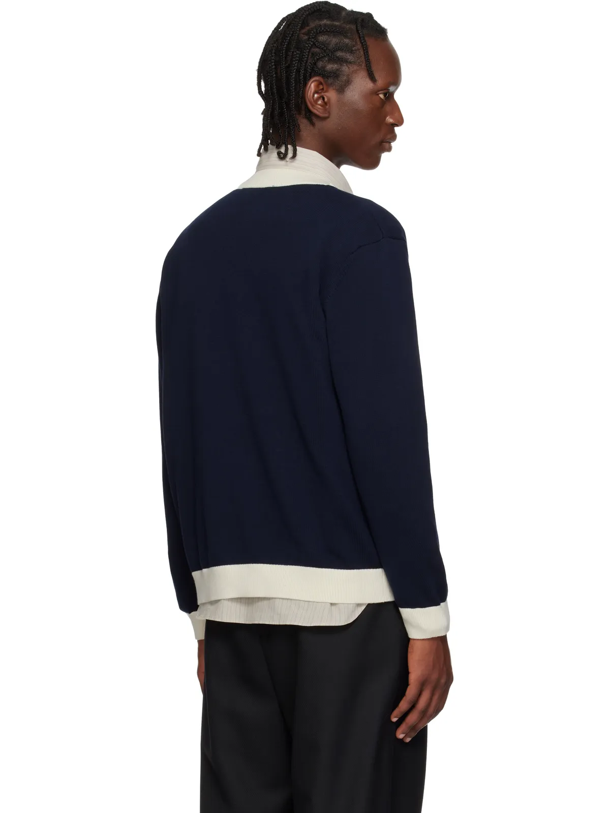 Maison Kitsuné Contrasted コットン コンフォート カーディガン - 画像3