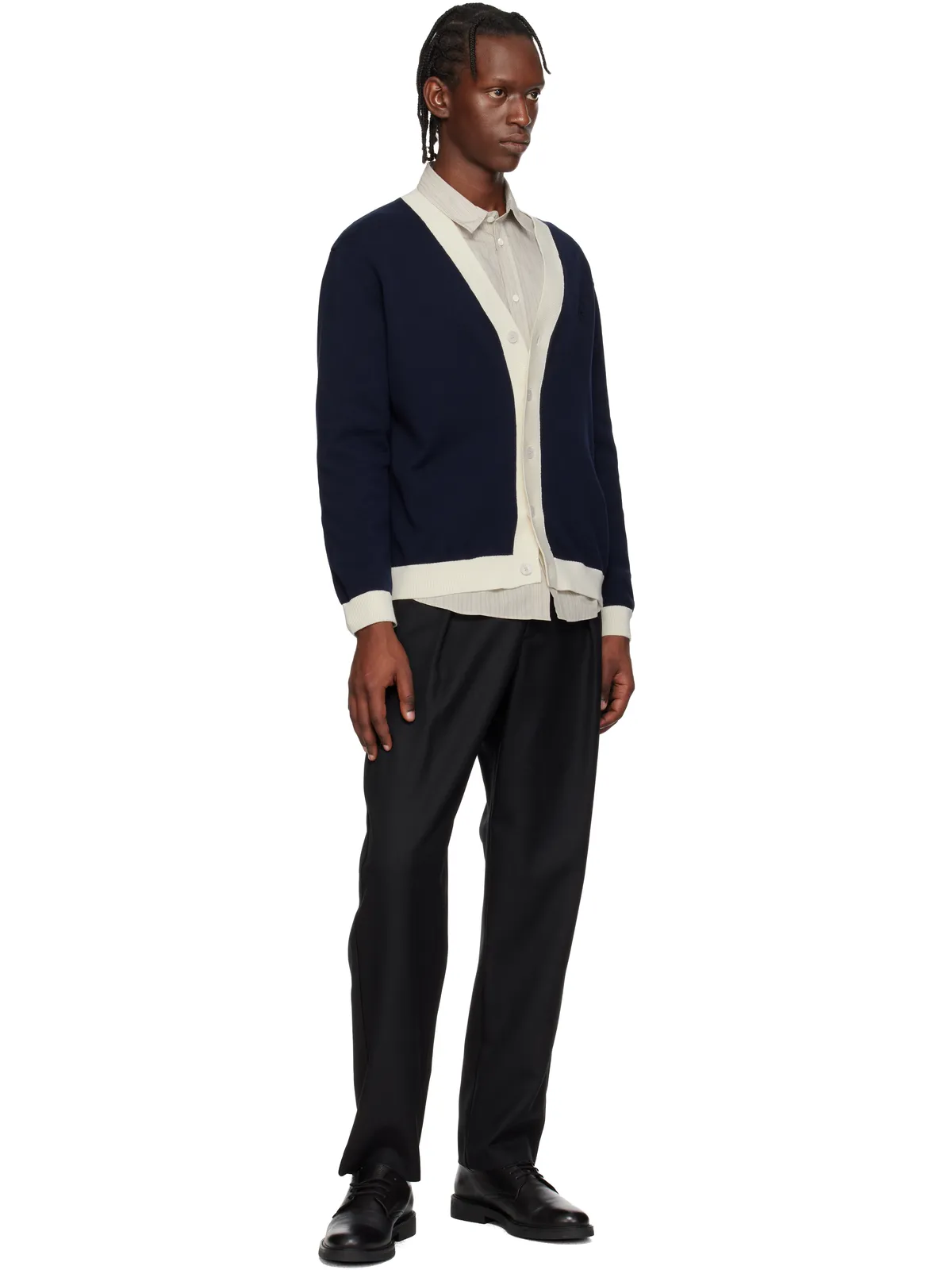 Maison Kitsuné Contrasted コットン コンフォート カーディガン - 画像4