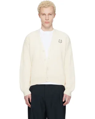 Maison Kitsuné フォックスヘッド コットンリブ カーディガン - サムネイル1