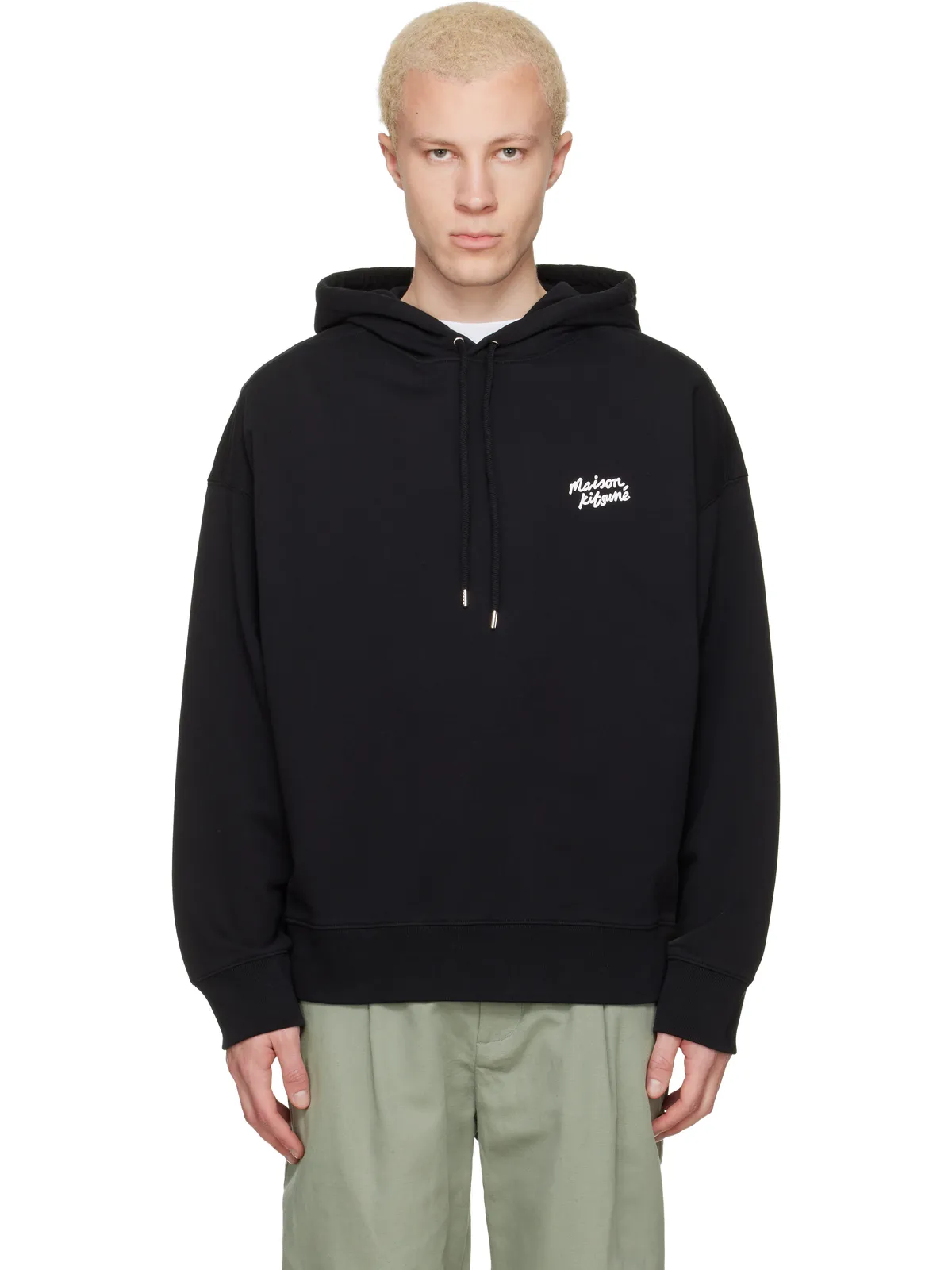 Maison Kitsuné 'Maison Kitsuné' Handwriting オーバーサイズ フーディ - 画像1