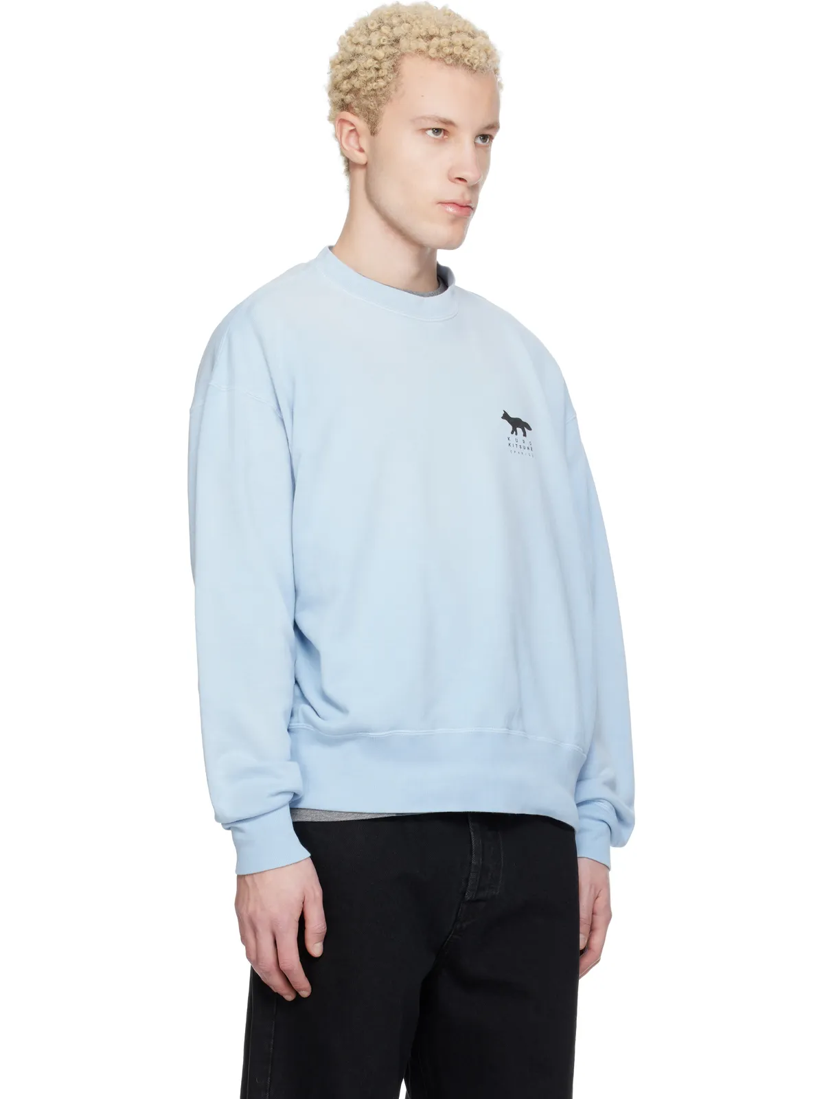Maison Kitsuné KUROエディション Sunfaded Fox スウェットシャツ - 画像2