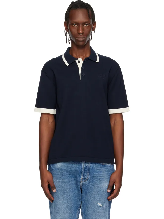 Maison Kitsuné Maison Kitsuné コットンニット コンフォート ポロシャツの商品画像
