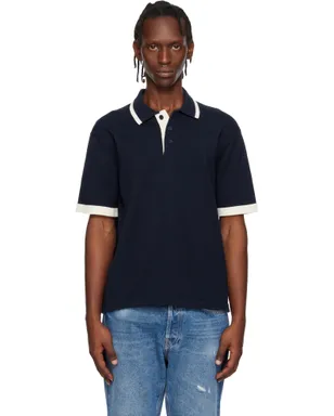 Maison Kitsuné コットンニット コンフォート ポロシャツ - サムネイル1