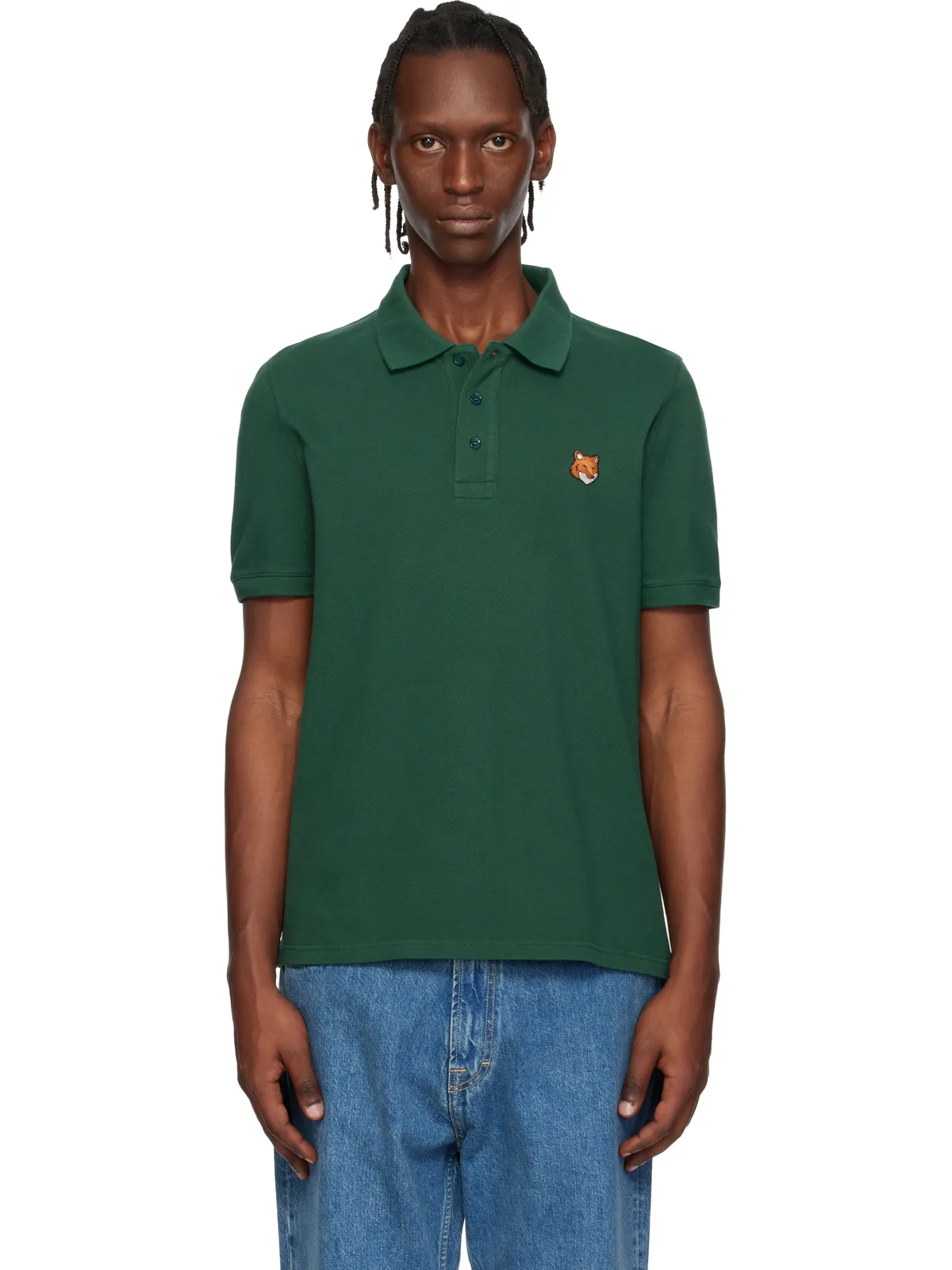 Maison Kitsuné フォックスヘッド レギュラー ポロシャツ - 画像1