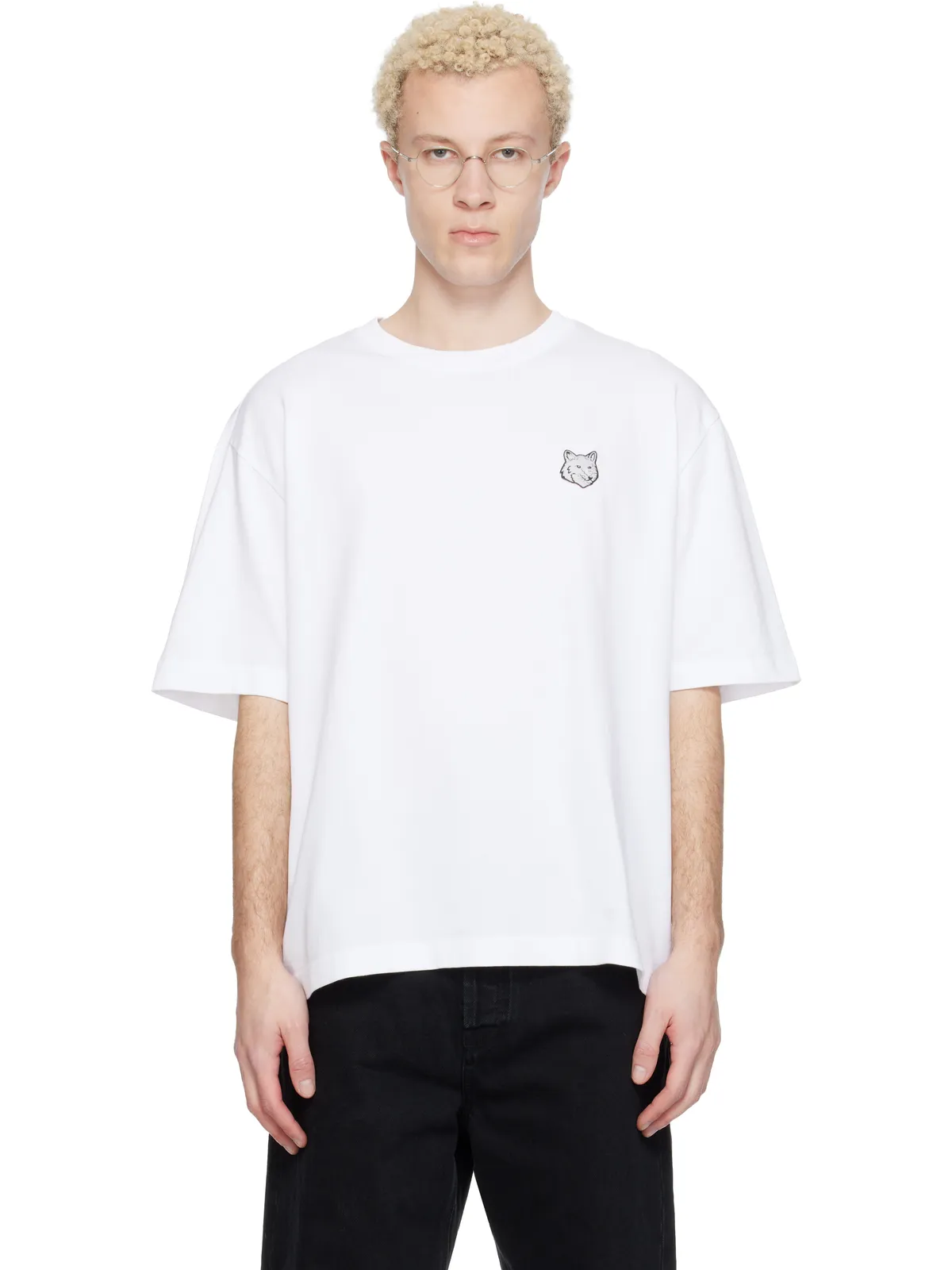 Maison Kitsuné フォックスヘッド オーバーサイズ Tシャツ - 画像1