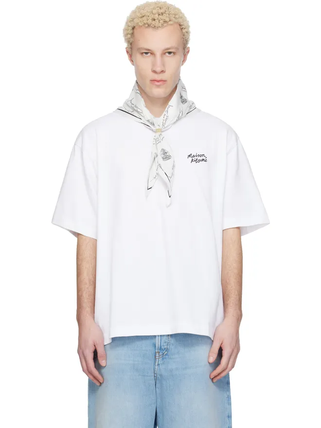 Maison Kitsuné Maison Kitsuné 'Maison Kitsuné' Handwriting オーバーサイズ Tシャツの商品画像