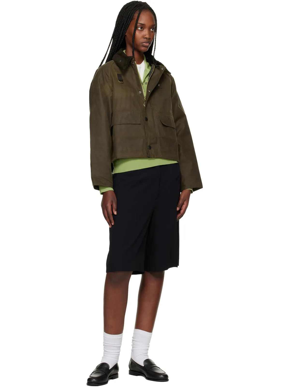 Barbour Spey Slim Waxed ジャケット - 画像4