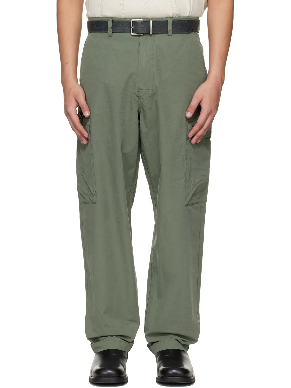 Barbour カーキ Spey Poplin Relaxed カーゴパンツ - 画像1