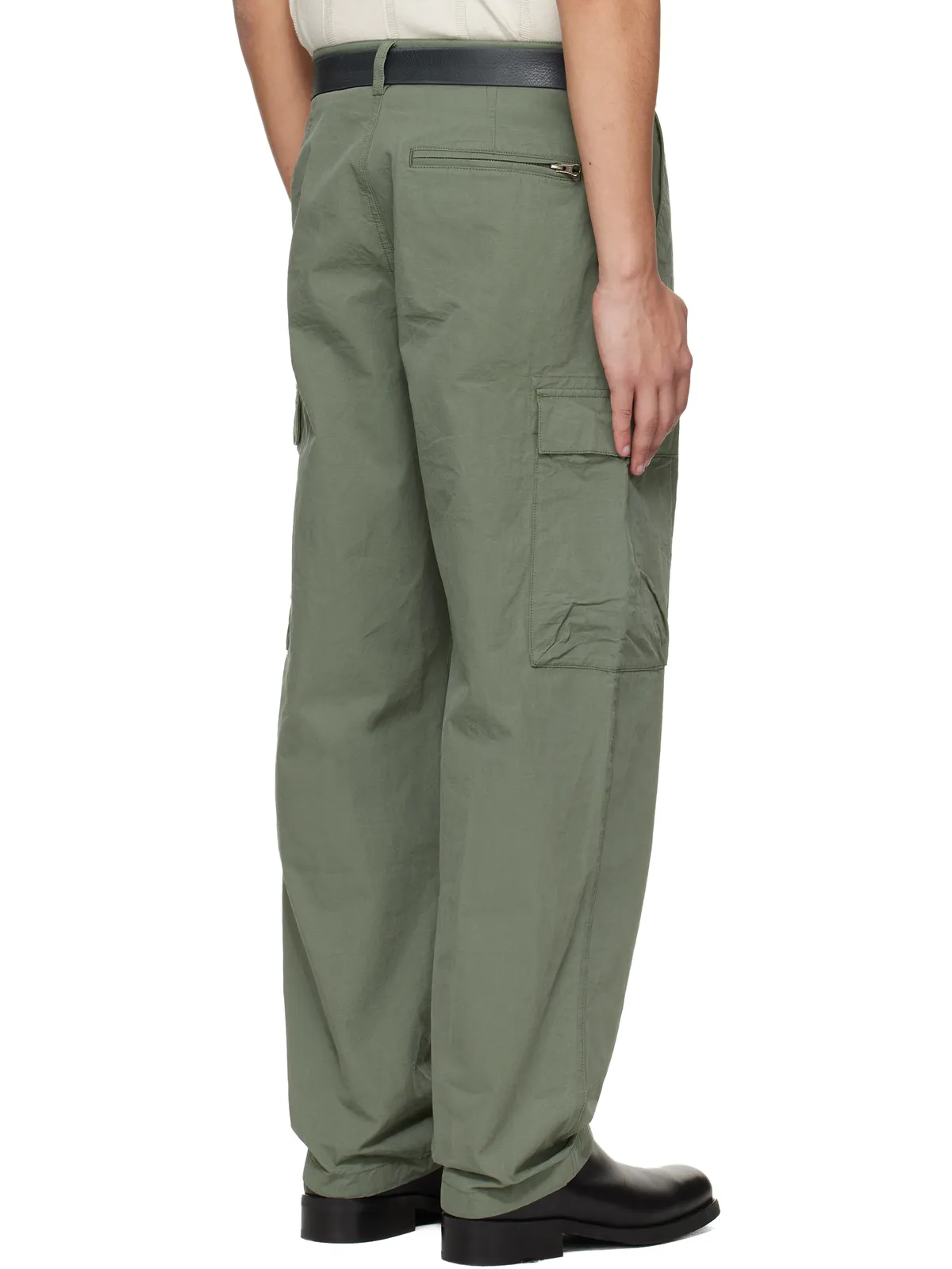 Barbour カーキ Spey Poplin Relaxed カーゴパンツ - 画像3