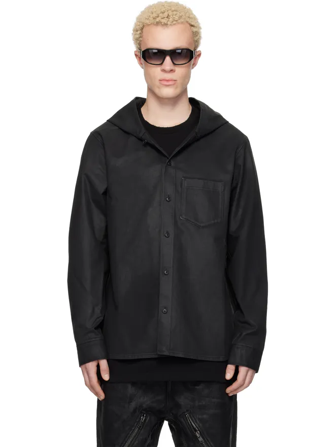 DET BLEV SENT DET BLEV SENT ワックス フード シャツの商品画像