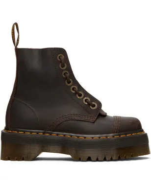 Dr. Martens Sinclair クレイジーホース レザー プラットフォーム ブーツ - サムネイル1